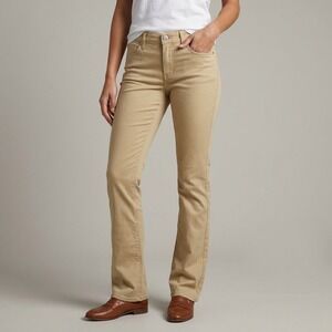 Levis 724 High Rise Straight Khaki Herringbone Pants 27x32 NWT Womens Tan